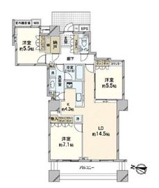 グランドメゾン三軒茶屋の杜 9階 間取り図