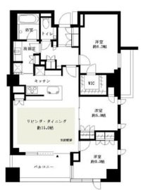 ザ・パークハウス恵比寿 4階 間取り図