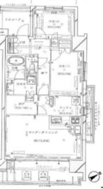 グランスイート三軒茶屋スカイテラス 14階 間取り図
