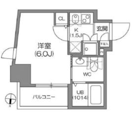 アジールコート中野坂上 305 間取り図