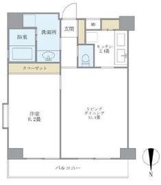 KDXレジデンス御徒町 1401 間取り図