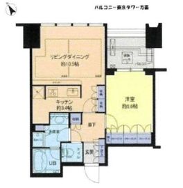 シティタワー麻布十番 7階 間取り図