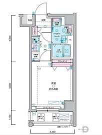 ジェノヴィア田町スカイガーデン 4階 間取り図