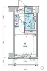 ジェノヴィア田町スカイガーデン 5階 間取り図