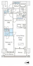 パークナード恵比寿 3階 間取り図