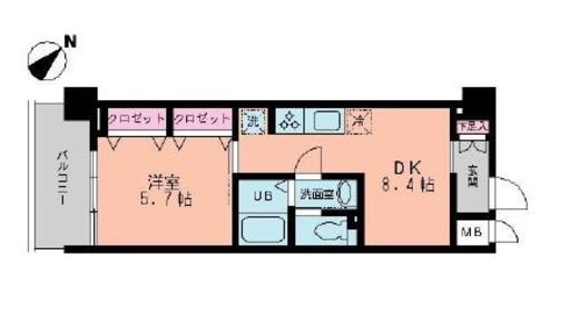 ルーチェ茗荷谷 404 間取り図