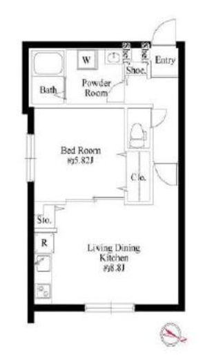 パセオ文京茗荷谷 202 間取り図