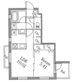 プラティーク大森山王 401 間取り図