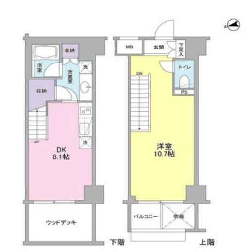 コンフォリア東中野DEUX 102 間取り図