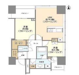 パークタワー錦糸町 5階 間取り図