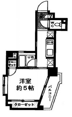 レジディア恵比寿3 405 間取り図