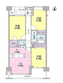 ソアラノーム碑文谷 104 間取り図