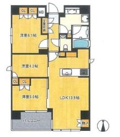 オープンレジデンシア神楽坂並木通り 3階 間取り図