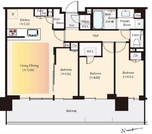 シティタワーズ東京ベイ 24階 間取り図