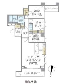 ブリリア高輪レフィール 5階 間取り図