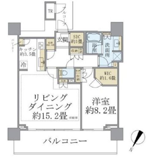 ザ・コート神宮外苑 5階 間取り図