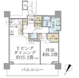 ザ・コート神宮外苑 5階 間取り図