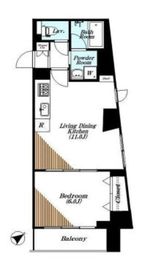 ラフィネ白金高輪 202 間取り図