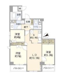 グランスイート東京 9階 間取り図