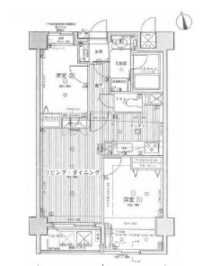 ライオンズマンション麻布十番南 3階 間取り図