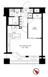 パレ・ソレイユ東京日本橋 1002 間取り図