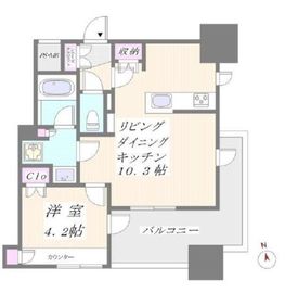 リビオレゾン新橋nex 4階 間取り図