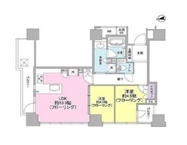 ライオンズタワー目黒川 13階 間取り図