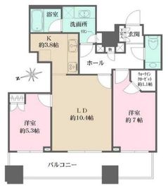 シティタワー高輪 20階 間取り図