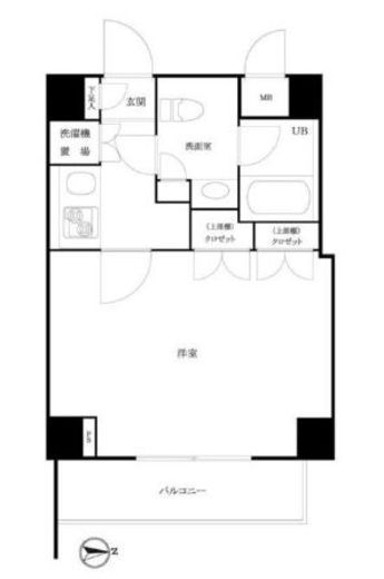 ルーブル泉岳寺前 2階 間取り図