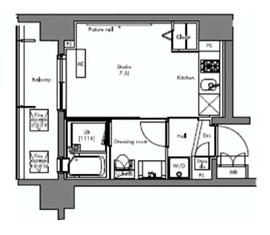 プラウドフラット隅田リバーサイド 911 間取り図