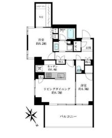 リビオレゾン渋谷笹塚 2階 間取り図