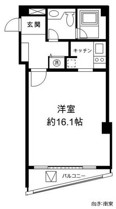 H&M南青山イースト 403 間取り図