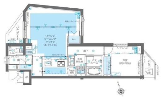 ZOOM広尾 2階 間取り図