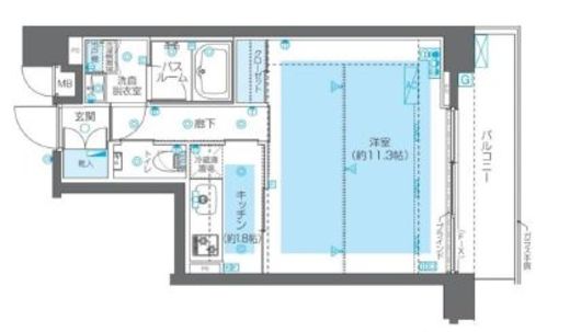 ZOOM広尾 2階 間取り図