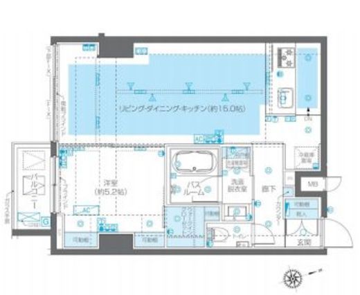 ZOOM広尾 3階 間取り図