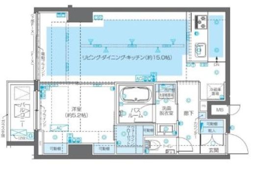 ZOOM広尾 4階 間取り図