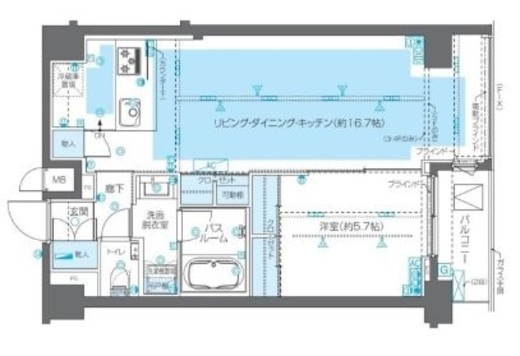 ZOOM広尾 3階 間取り図