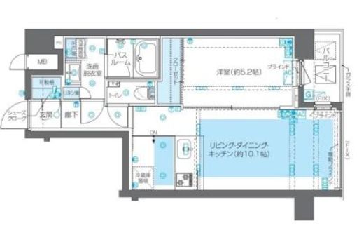 ZOOM広尾 5階 間取り図