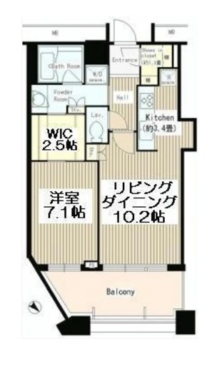 芝浦アイランド ケープタワー 22階 間取り図