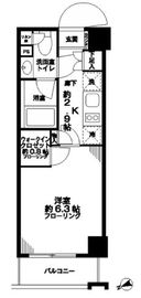 パークリュクス門前仲町mono 5階 間取り図