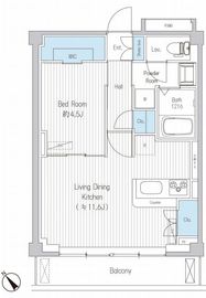 さくらクレール代々木公園 203 間取り図