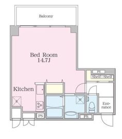 グラマシー恵比寿 602 間取り図