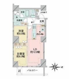 プレミスト代々木公園パークフロント 5階 間取り図