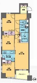 カスタリア東日本橋 1201 間取り図