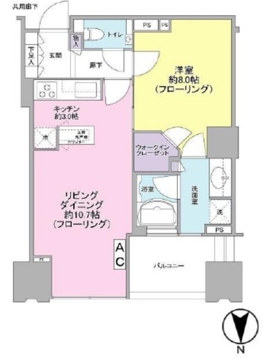 シティタワーズ豊洲ザ・ツイン サウスタワー 8階 間取り図