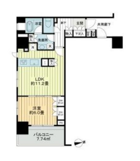 フォルム四谷外苑東 5階 間取り図