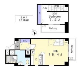 ラルコバレーノ神宮前 301 間取り図