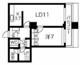 グランパークハイツ 707 間取り図