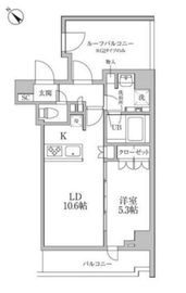 レジディア文京本郷3 702 間取り図