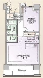 ロイヤルパークス新田 817 間取り図